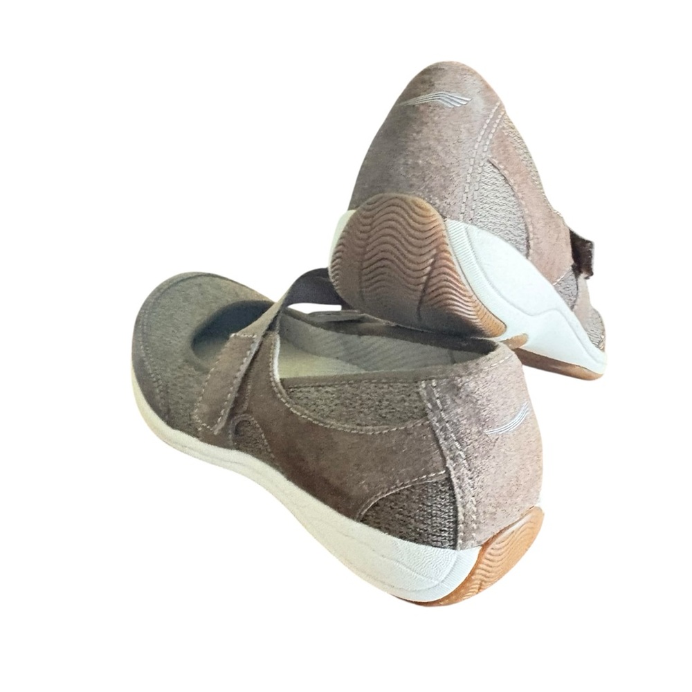 Dansko Hennie Mesh Mary Jane Brown Leather / Manmade Flat Mushroom Shoe 37 / 6.5 - Picture 3 of 14